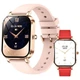 Смарт-часы женские Lady Smart Watch Red с фитнес трекером, с Bluetooth-звонками, пульсометром и 2 ремешками - изображение 2