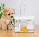 Поїлка-фонтан для котів і собак Hipidog 1.5л, тихий автоматичний фонтанчик для кота і собак з фільтром, біло-прозорий - зображення 2