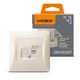 Розетка CAT3 одинарная телефонна кремовая VIDEX BINERA VF-BNSK1TF3-CR - изображение 1