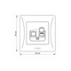 Розетка CAT6 одинарная компьютерная черный графит VIDEX BINERA VF-BNSK1PC6-BG - изображение 5
