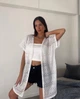 Накидка женская летняя молочного цвета 38522 48/52 - изображение 2