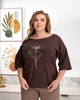 Жіночий костюм з принтом (футболка+брюки) Uaclothes 50-52 Коричневий (like38518-189521358) - зображення 5