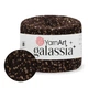 YarnArt Galassia, Шоколад №5819 - пряжа с микропайетками, 25 г / 112 м, декоративная блестящая нить для одежды и аксессуаров - изображение 1