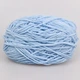 Candy-yarn Micro Velour, Голубой №18, микровелюр 40г/100м, плюшевая пряжа для вязания игрушек, амигуруми, пледов - изображение 3