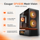 Корпус для ПК Cougar CFV235 Mesh Vision ARGB LCD Black Midi-Tower із сітчастою передньою панеллю, LCD-дисплеєм та загартованим склом ATX MicroATX Mini-ITX CEB без БЖ - зображення 2