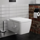 Підвісний унітаз HANSGROHE ELU PURE, білий/глянсовий, настінний - зображення 4