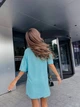 Костюм женский легкий шорты+рубашка мятного цвета 38492 L-XL - изображение 6
