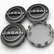 Колпачки на диски Nissan серебро логотипом 63 мм 61 мм 403426RA1A 403426HL6A 403425N заглушки серый графит - изображение 2