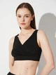 Комплект для кормления KOKO Boutique: топ на запах и высокие послеродовые трусы с карманом Черный, XS/S - изображение 5
