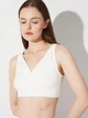 Комплект для кормления KOKO Boutique: топ на запах и высокие послеродовые трусы с карманом Молочный, XS/S - изображение 4