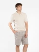 Поло чоловіче бежеве трикотажне Arber Polo knit Zipper MSS N-A M зріст 4 бежевий (M09.51.60.622) - изображение 1