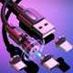 Усиленный Магнитный кабель USB Type-C для зарядки 360°+180° Красный 1метр, 2.4A - изображение 3