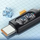 Кабель для заряджання та передачі даних Essager 100 W 7A Display Fast Charging Cable USB - Type-C / 2м / Чорний - зображення 7