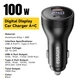 Автомобильное зарядное устройство Essager(ES-CC17) 100W с дисплеем / Black / Car Charger USB-A Type-C - изображение 2
