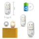 Универсальный Двусторонний светодиодный Мини фонарик Тёплый на 2 диода USB лампа брелок LED светильник ночник - изображение 2