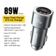Автомобильное зарядное устройство Essager (ES-CC16) 89W / PD QC 3.0 / Gray / Car Charger USB-A Type-C - изображение 2