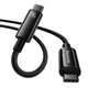 Кабель Baseus Tungsten Gold Fast Charging Data Cable Type-C to Type-C 240W 2m Black - зображення 3