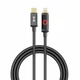 Кабель USB YOKI SM33 Smart Pulse Type-C to Lightning 30W (10V/3A) 1.2m с LED-индикатором для зарядки и передачи данных до 480Mbps Black - изображение 2