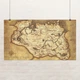Постер Скайрим, карта, Skyrim, The Elder Scrolls V, TES, декор комнаты геймера, A2 34×60 см (id4667) - изображение 1