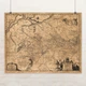 Постер Общая карта Украины 1648 года Гийома де Боплана, Beauplan Ukraine XVII map, история, A1 60×76 см (id6040) - изображение 1