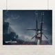 Постер Відьмак, мечі і замок Каер Морхен, Witcher, плакат для геймера, A2 43×60 см (id0989) - зображення 1