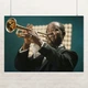 Постер Луи Армстронг с трубой, Louis Armstrong, jazz, джаз, постер музыканта, A3 30×42 см (id1737) - изображение 1