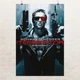 Постер Терминатор, киборг T-800, Terminator (1984), боевик, Шварценеггер, A2 60×43 см (id7178) - изображение 1