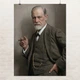Постер Зигмунд Фрейд, Sigismund Freud, психоаналитика, психиатрия, A3 42×30 см (id7249) - изображение 1