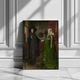 Інтер'єрна картина Портрет подружжя Арнольфіні, Ян ван Ейк, Jan van Eyck, Arnolfini Portrait, 41×30 см (id6982) - зображення 2