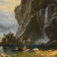 Інтер'єрна картина Альберт Бірштадт, Індіанська риболовля, Albert Bierstadt, репродукція картини, 28×42 см (id7004) - зображення 6