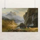 Постер Альберт Бірштадт, Індіанська риболовля, Albert Bierstadt, репродукція картини, A1 60×90 см (id7004) - зображення 1