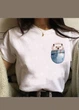 Футболка женская свободная с рисунком ежика G&N Белая 22376 XL (50) - изображение 3