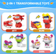 Набор игровых мини фигурок-трансформеров Super Wings (Супер Крылья) - 4 героя - изображение 3