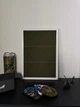Стенд/панель/дошка для шевронів і патчів, XS (21x30см), біла рамка, смужки хакі - зображення 2