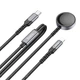 Зарядний кабель 2-в-1 Hoco CW54 Type-C to Lightning PD 18W бездротова зарядка для Apple Watch Чорний - зображення 3
