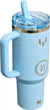 Термокружка с трубочкой Stanley Quencher ProTour Flip Straw Tumbler 1,18 л Messi Striker Blue (100000005931) - изображение 4