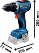 Набор Bosch Professional: перфоратор GBH 18V-22, шуруповерт GSR 18V-65, гайковерт GDX 18V-285, 3 акб 5 Ah, з/у, сумка (0615A50093) - изображение 2