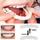 Многоразовые накладки на зубы Snap On Smile Veneers, универсальные виниры для зубов съемные, комплект на 2 челюсти, безопасные, белые - изображение 4