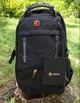 Мужской рюкзак Swissgear 8810, универсальный портфель для города, туризма, учебы, с USB портом, отделением для ноутбука, черный - изображение 7