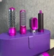 Стайлер 5в1 HAIR BRUSH Styler + кейс, потужність 1000 Вт, для різних типів волосся з функціями надання об'єму, випрямлення, укладання, сірий з рожевим - зображення 4