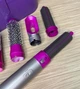 Стайлер 5в1 HAIR BRUSH Styler + кейс, потужність 1000 Вт, для різних типів волосся з функціями надання об'єму, випрямлення, укладання, сірий з рожевим - зображення 7