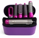 Стайлер 5в1 HAIR BRUSH Styler + кейс, потужність 1000 Вт, для різних типів волосся з функціями надання об'єму, випрямлення, укладання, сірий з рожевим - зображення 9