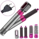 Стайлер Hot Air Styler 5в1 для укладки волос, 1000 Вт, 5 насадок, с кейсом, для выпрямления и завивки волос, серый с розовым - изображение 5