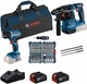 Набор Bosch Professional: перфоратор GBH 18V-22, шуруповерт GSR 18V-45, 2 акб GBA 4 Ah, з/у, сверла, биты, сумка (0615V0003D) - изображение 1