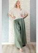 Брюки жіночі палаццо батистові на резинці оливкові New Collection M-XL 15-144 - зображення 2
