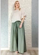 Брюки жіночі палаццо батистові на резинці оливкові New Collection M-XL 15-144 - зображення 4