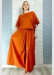 Брюки жіночі палаццо батистові на резинці теракотові New Collection M-XL 15-142 - зображення 6