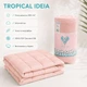Ковдра літня TROPICAL 175х210 см IDEIA штучний пух легка, гіпоалергенна, двоспальна пудра - зображення 4
