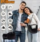 Черная подушка-сумка для подорожей Travel Pillow Bag 2в1 - зображення 5