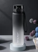Бутылка для воды 1 л спортивная Spirit многоразовая бутылка с поилкой градиент серая с черным - изображение 4